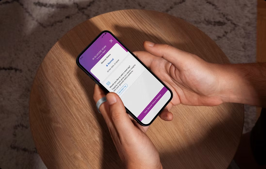AI Glucose Scan result in the Actxa app showing a clear glucose reading