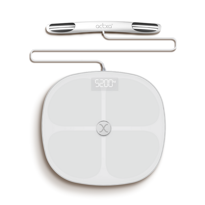 Person standing barefoot on the Actxa Sense 2 Smart Scale