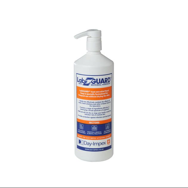 LabGUARD antimicrobial hand soap 1 litre dispenser bottle