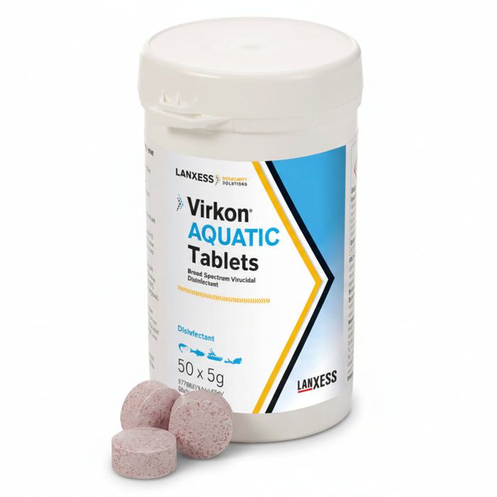 Virkon Aquatic disinfectant tablets tub of 50