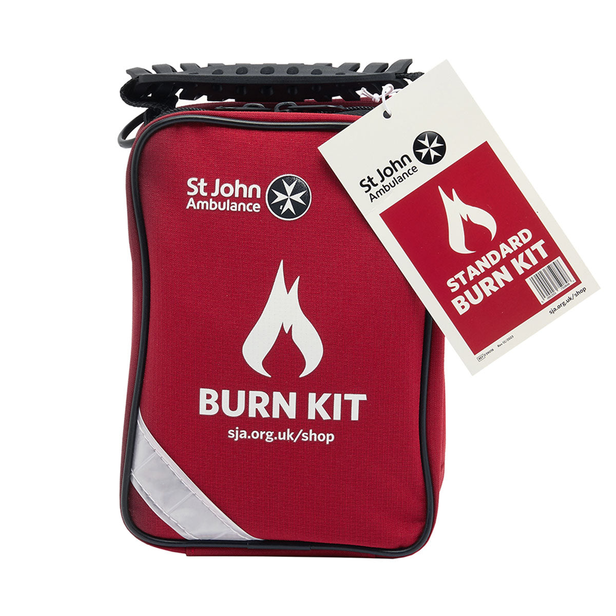 Burns first aid kit with hydrogel burn dressings and gel sachets