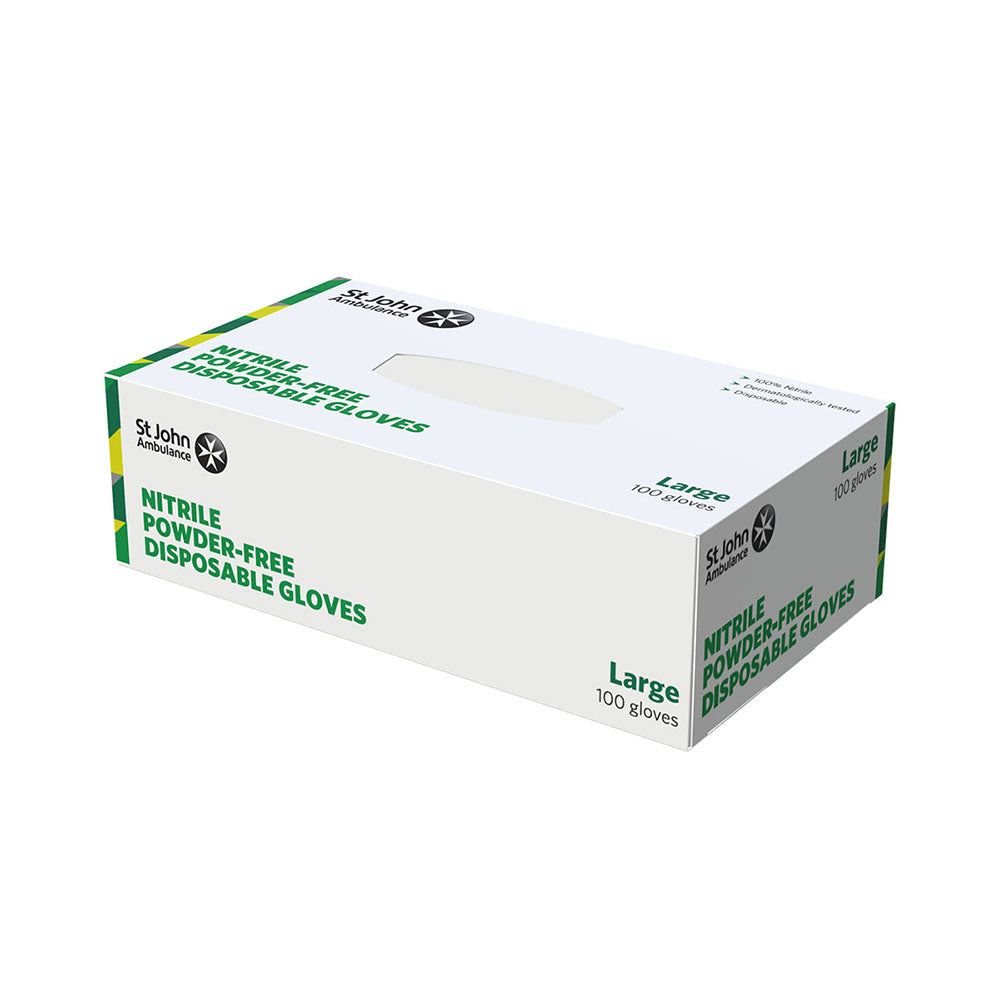 Box of powder-free nitrile examination gloves