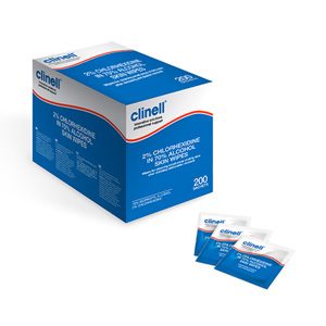 Clinell antimicrobial patient skin wipes pack