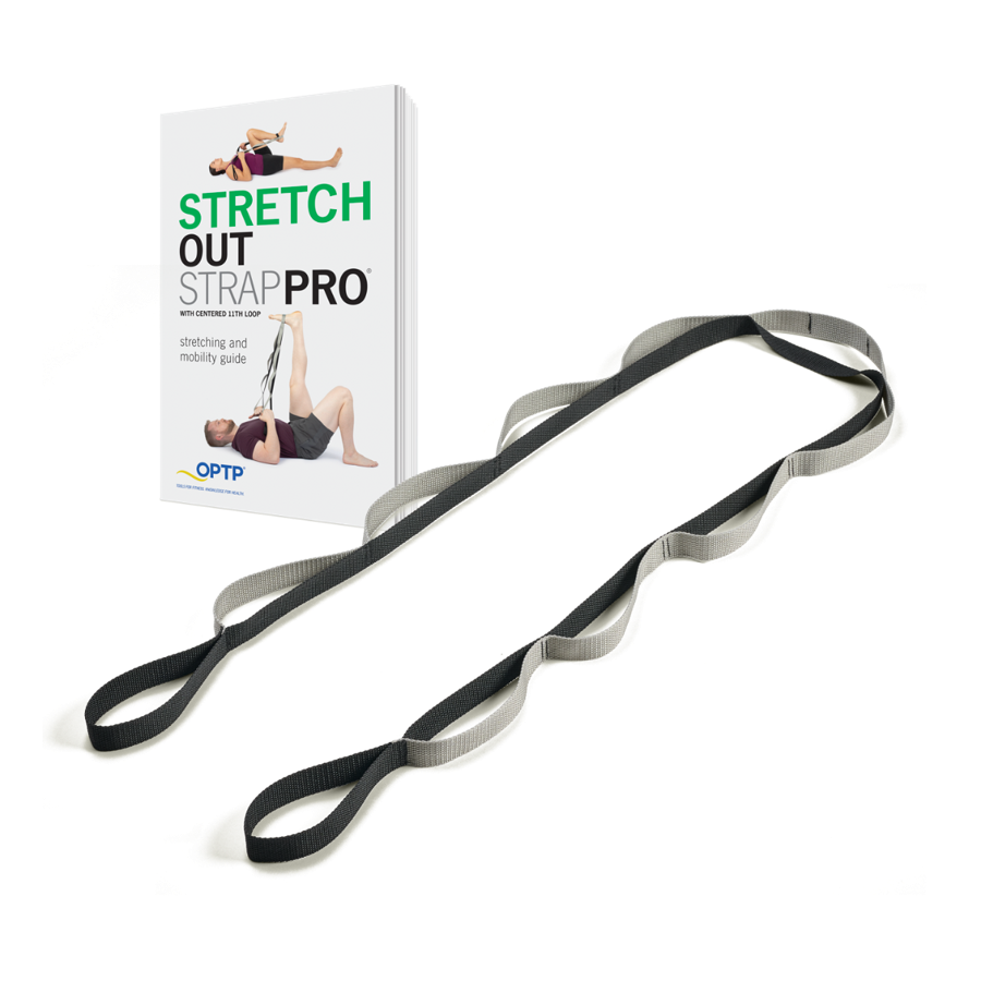 OPTP Stretch Out Strap Pro with stretching and mobility guide